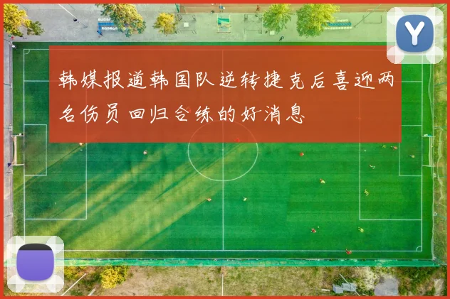 韩媒报道韩国队逆转捷克后喜迎两名伤员回归合练的好消息